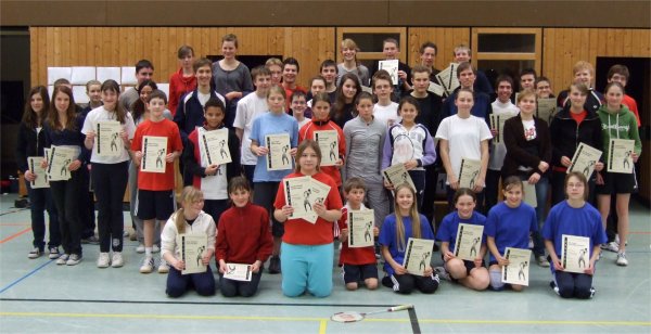 Die SiegerInnen der Stadtmeisterschaften Schüler/Jugend 2008 vom Samstag