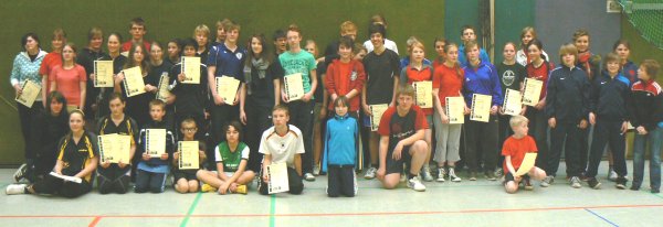 Siegerehrung der Stadtmeisterschaften Schüler/Jugend 2010 vom Samstag